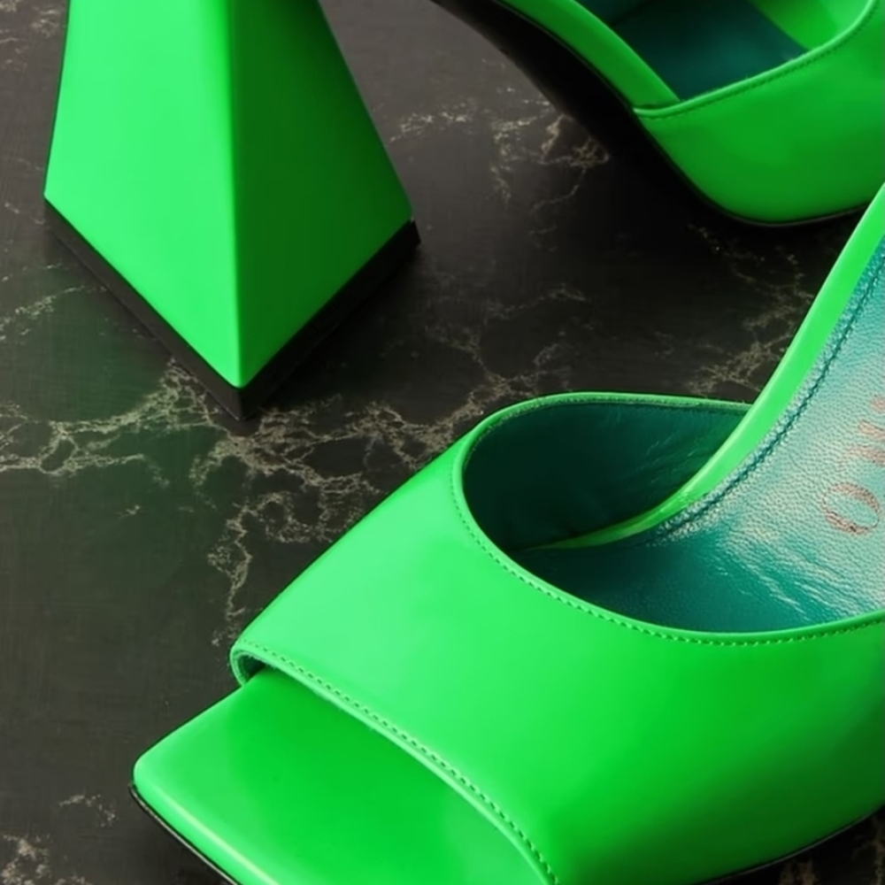 NIB The Attico Neon Green Heels 10.5 11 41.5 $895 - Picture 3 of 7